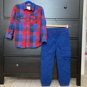 Gap jogger pant and Panco button down shirt GreatC